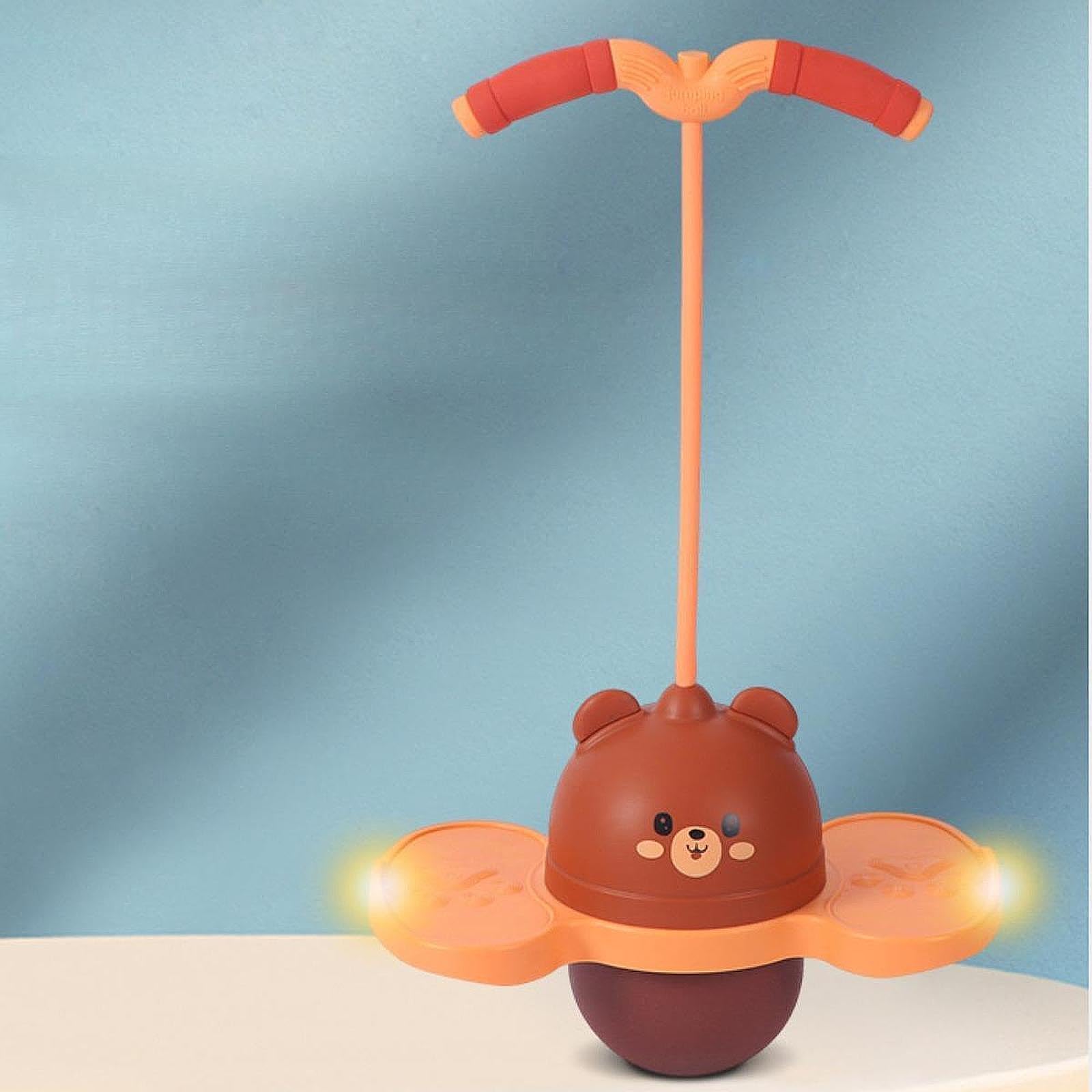 Pogo Sprungball mit Rutschfestem Griff – Sprungbrett Und Hochsprungspielzeug für Outdoor Fitness, Kaffee