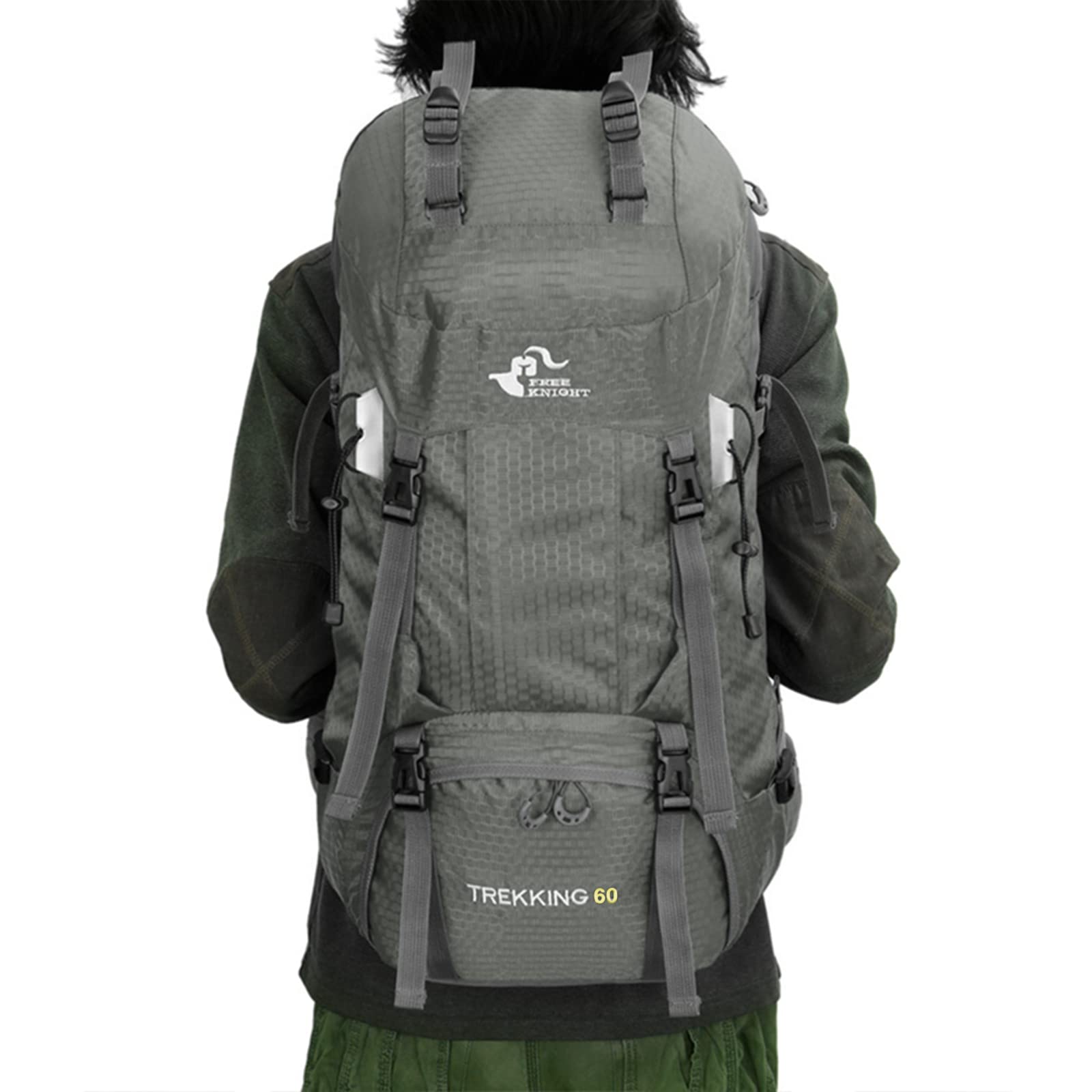 60L Waterproof Ultra Lightweight Packable Climbing Fishing Traveling Backpack Hiking Daypack,Backpack,Handy Foldable Camping Outdoor Backpack Bag with a Rain Cover