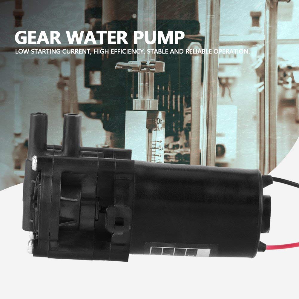 Bomba de Agua Autocebante 12V DC Mini Bomba de Engranajes de Plástico para Circulación de Agua y Suministro en Baños y Equipos