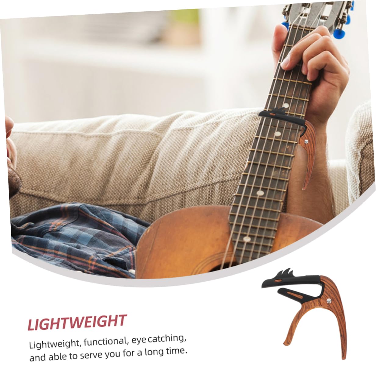 Vaguelly 5stücke Professioneller Gitarren Kapodaster Aus Zinklegierung Tragbares Stimmgerät Für Akustikgitarre Und Ukulele Einfache Handhabung Für Schnelle Tonhöhenanpassung