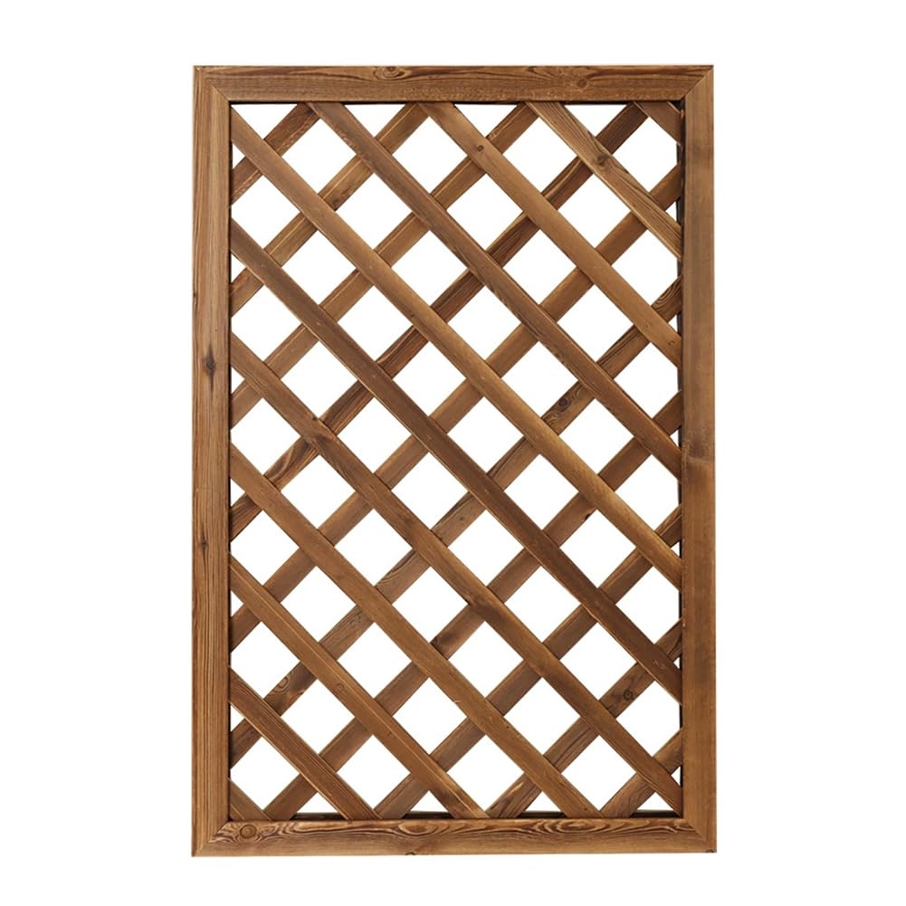 Zaun Gitter Garten Bildschirm Freistehend Mahagoni Holz Gitter Zaunpanel Raumteiler Datenschutzbildschirm Hundetor Leicht Gewölbte Unterstützung Zum Klettern Von Pflanzen(Size:50x150cm)