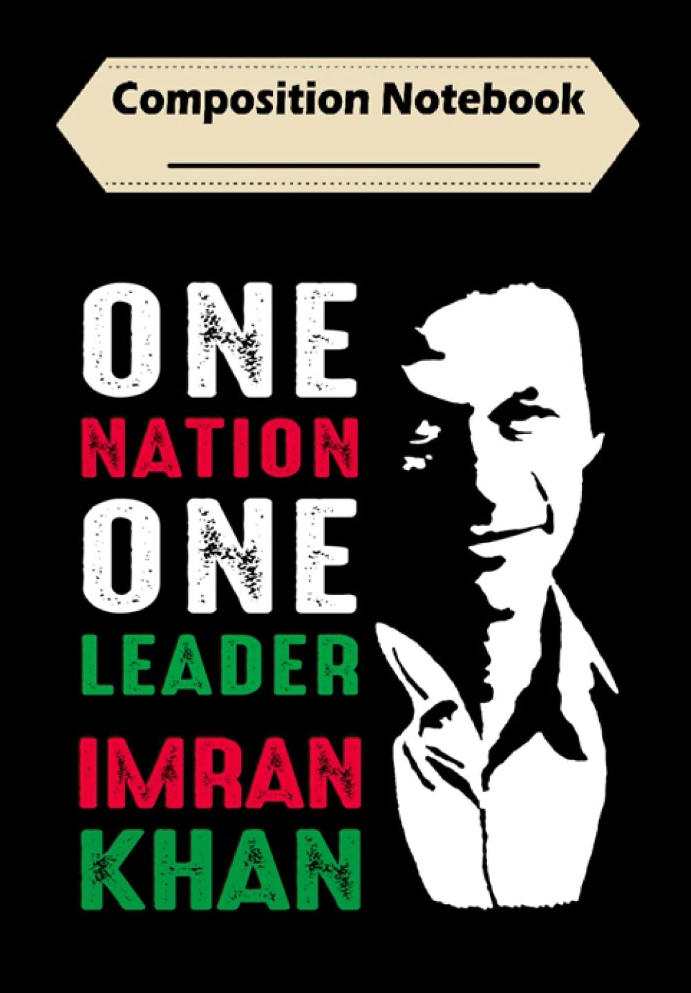 Composition Notebook: Pakistan PTI Party Flag Essential, Journal 6 x 9, 100 Page Blank Lined Paperback Journal/Notebook