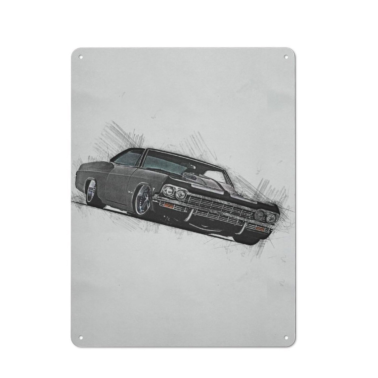 Junmoney Cars Vintage Metal Wall Plaque With Design 40X30cm, Retro Novelty Wall Art For Bedroom, Kitchen, Office Or Living Room