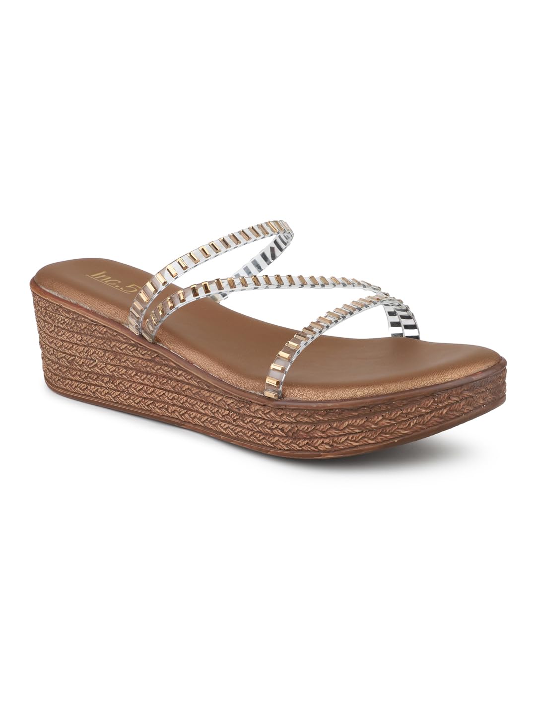 Women Antique Embellished Wedges Heels