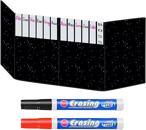 Rastreadores de iniciativa superior de pantalla borrable de acrílico blanco 12PCS para DND, otros accesorios de juegos de rol de mesa