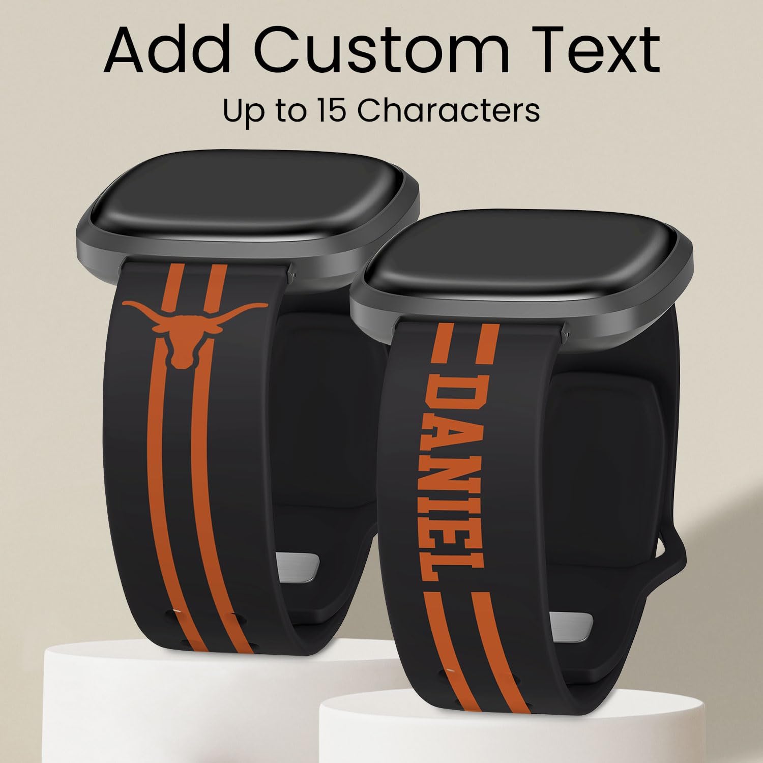 Affinity Bands Texas Longhorns HD Watch Band Compatible with Fitbit Versa 3 and Sense