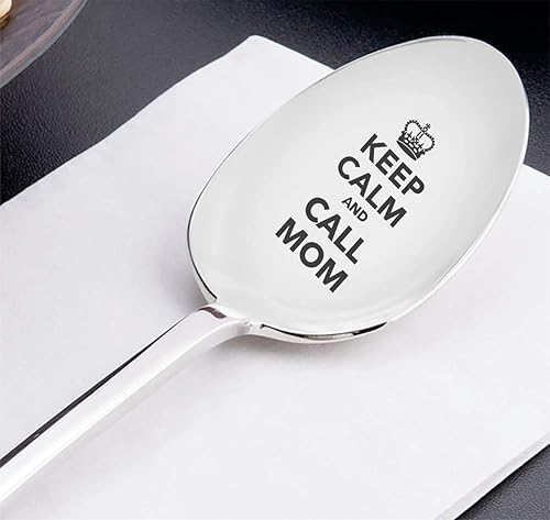 Miniatura 3 de Cuchara para el día de la madre, con texto en inglés "Keep Calm And Call Mom", regalo de cuchara de café para ella, regalo para mamá, ideas únicas