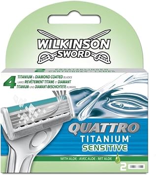 Wilkinson Sword Quattro Titanium Sensitive 2 Yedek Kartu  1 Paket 1 x 0.100 g