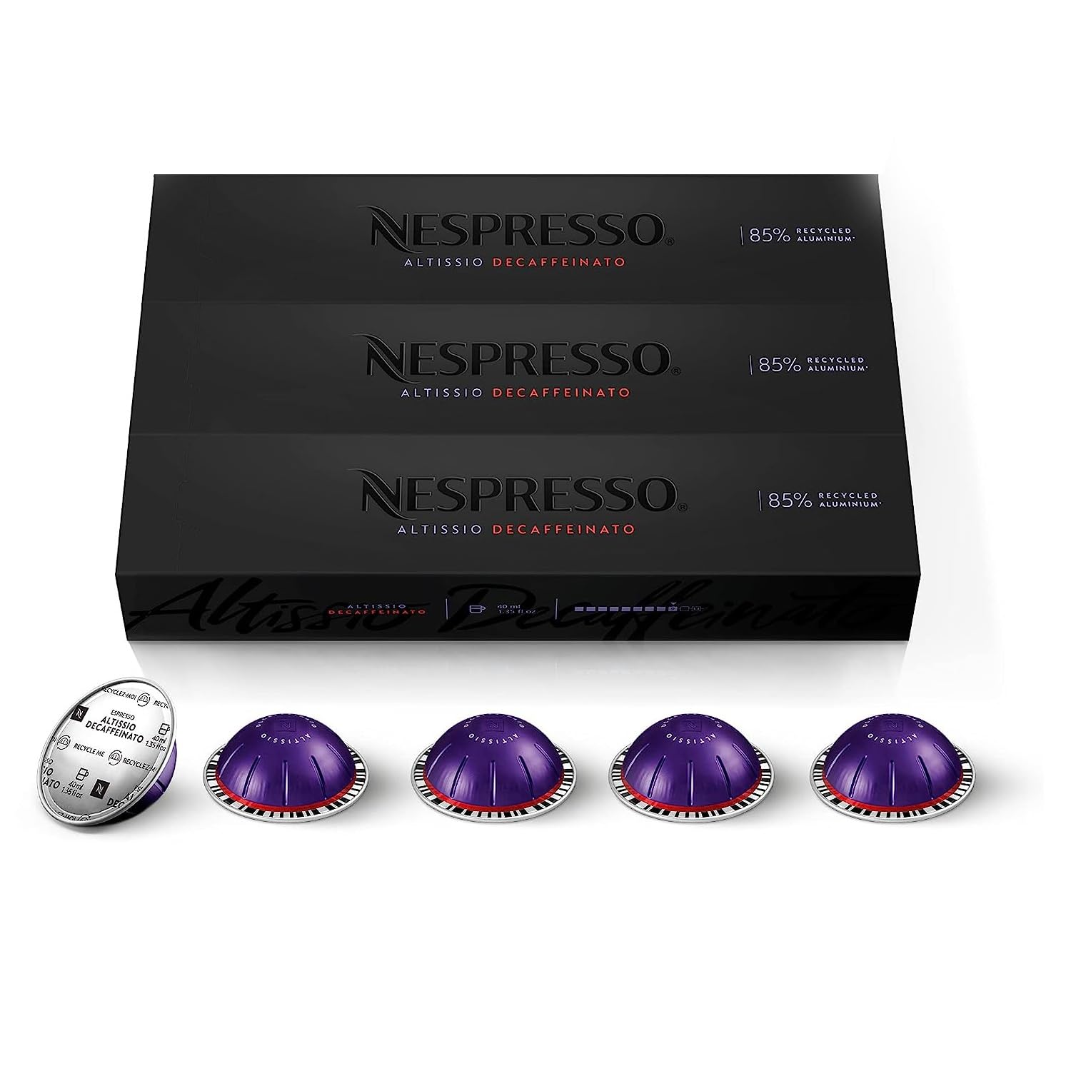 Coffee 30 Pods (3 Sleeves) Compatible with Nespresso VERTUOLINE Vertuo Line Machines Espresso Flavored Capsules Light/Medium/Dark Roast Choose Flavour (DECAF Altissio (Thick Crema, Cereal))