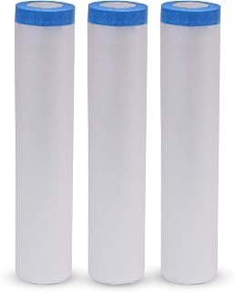VECOPE 3-Piece Set,Pre- Masking Film Protection Covering Cloth Tape | for Automotive Covering Painting Paint Masking (8-Feet X 65-Feet)