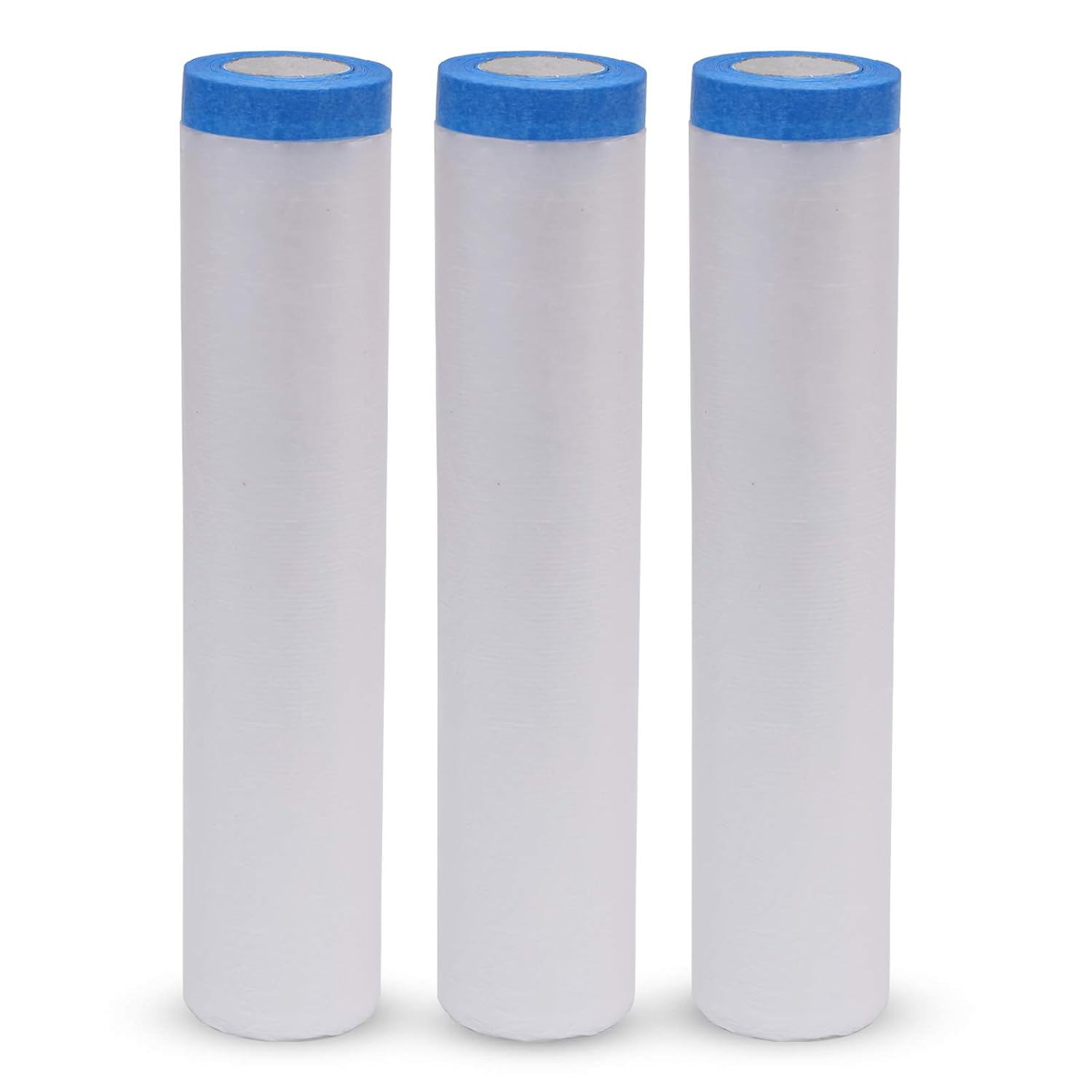 VECOPE 3-Piece Set,Pre- Masking Film Protection Covering Cloth Tape | for Automotive Covering Painting Paint Masking (8-Feet X 65-Feet)