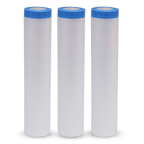 VECOPE Juego de 3 piezas, cinta protectora de pelĂcula preenmascarada, para cubierta de automĂłviles, pintura y enmascaramiento (8 pies x 65 pies) VECOPE Juego de 3 piezas, cinta protectora de pelĂcula preenmascarada, para cubierta de automĂłviles, pintura y enmascaramiento (8 pies x 65 pies)