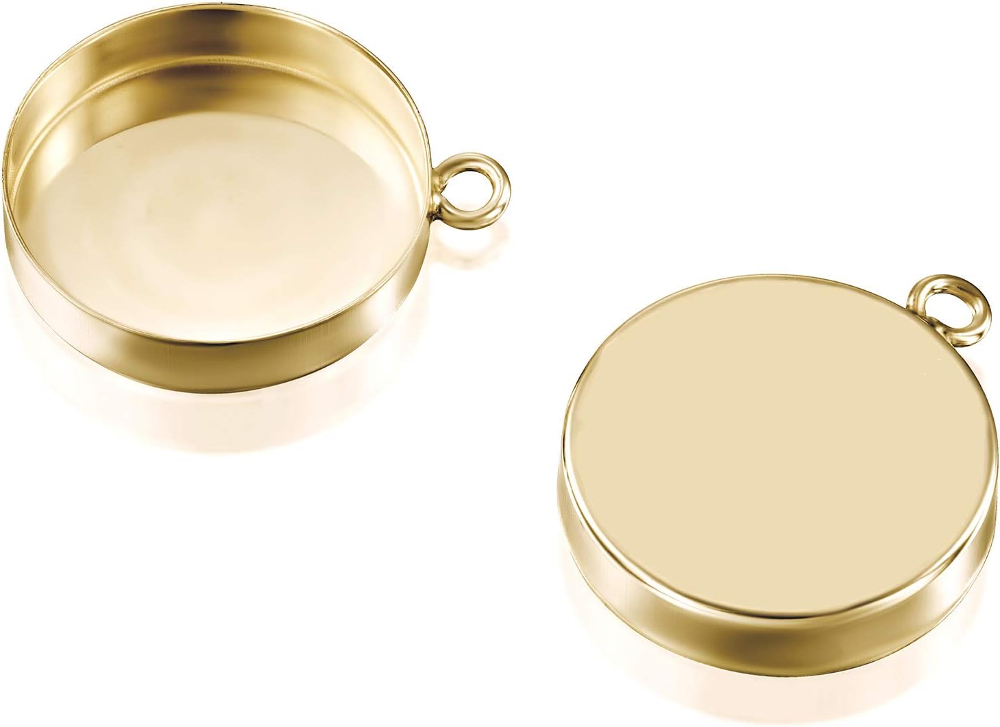 14k Gold-Filled Round Setting with 1 Loop