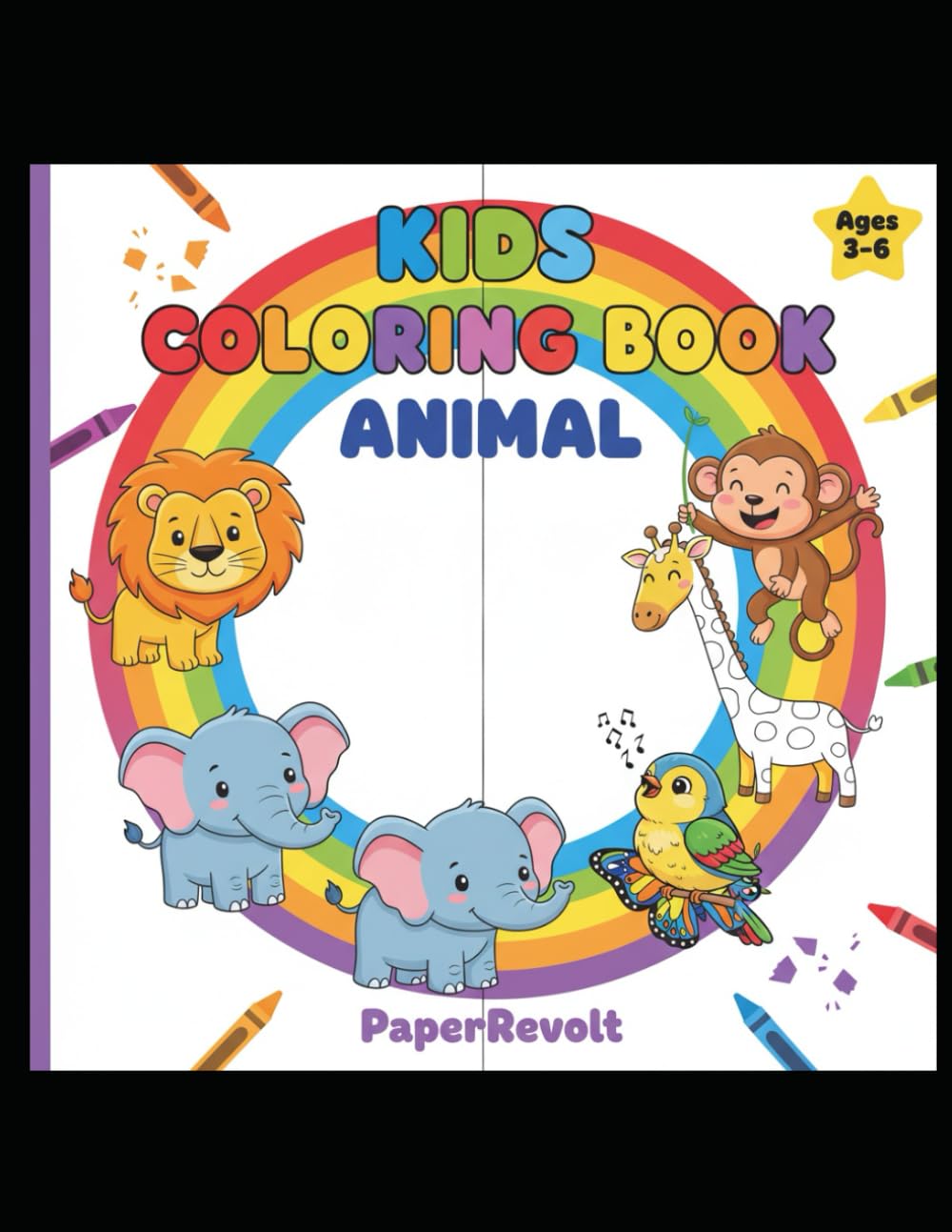 Kids Animal Coloring Book: A Simple and Adorable Coloring Book with 10+ Cute Animal Designs for Toddlers and Preschool Kids to Improve Focus, Imagination & Hand-Eye Coordination