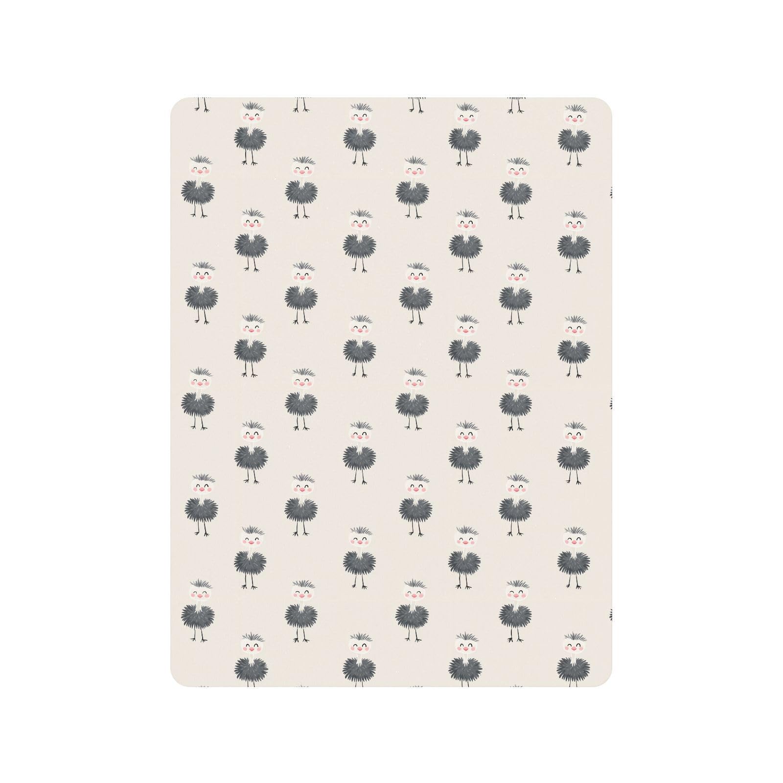 Sábanas de algodón para cuna, para bebés, niños y niñas, suave y linda, con diseño de emú, ropa de cama infantil para guardería, 1 paquete de juego de sabanas para 52 x 28 pulgadas