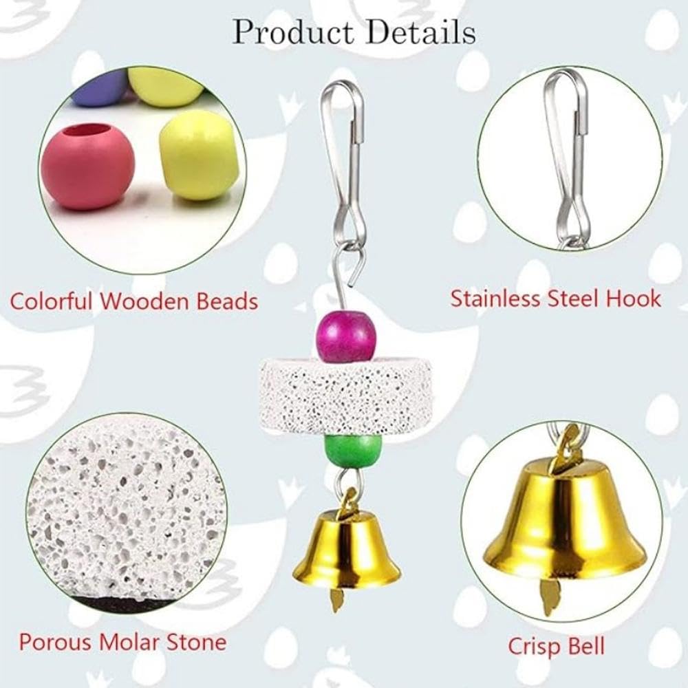 JOINPAYA Hühnerspiegel Mit Glocke - Beschäftigungsspielzeug Für Hühner & Vögel