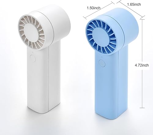Miniatura 7 de ASDIIT Mini ventilador de mano de 3 velocidades USB recargable portátil ventilador personal para viajes interior al aire libre casa oficina blanco