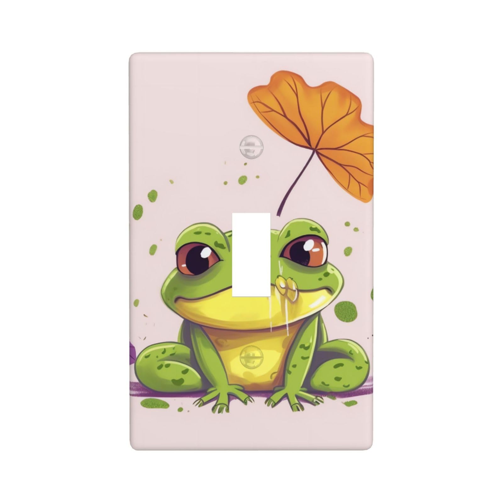 Nonhai Leaves And Frog Decorator Wall Plate Cover Single Toggle Light Switch Cover Wallplates Blank Electrical Rocker Switch Plate Covers For Electrical Outlets Decorative 1 Gang 4.5" X 2.76"