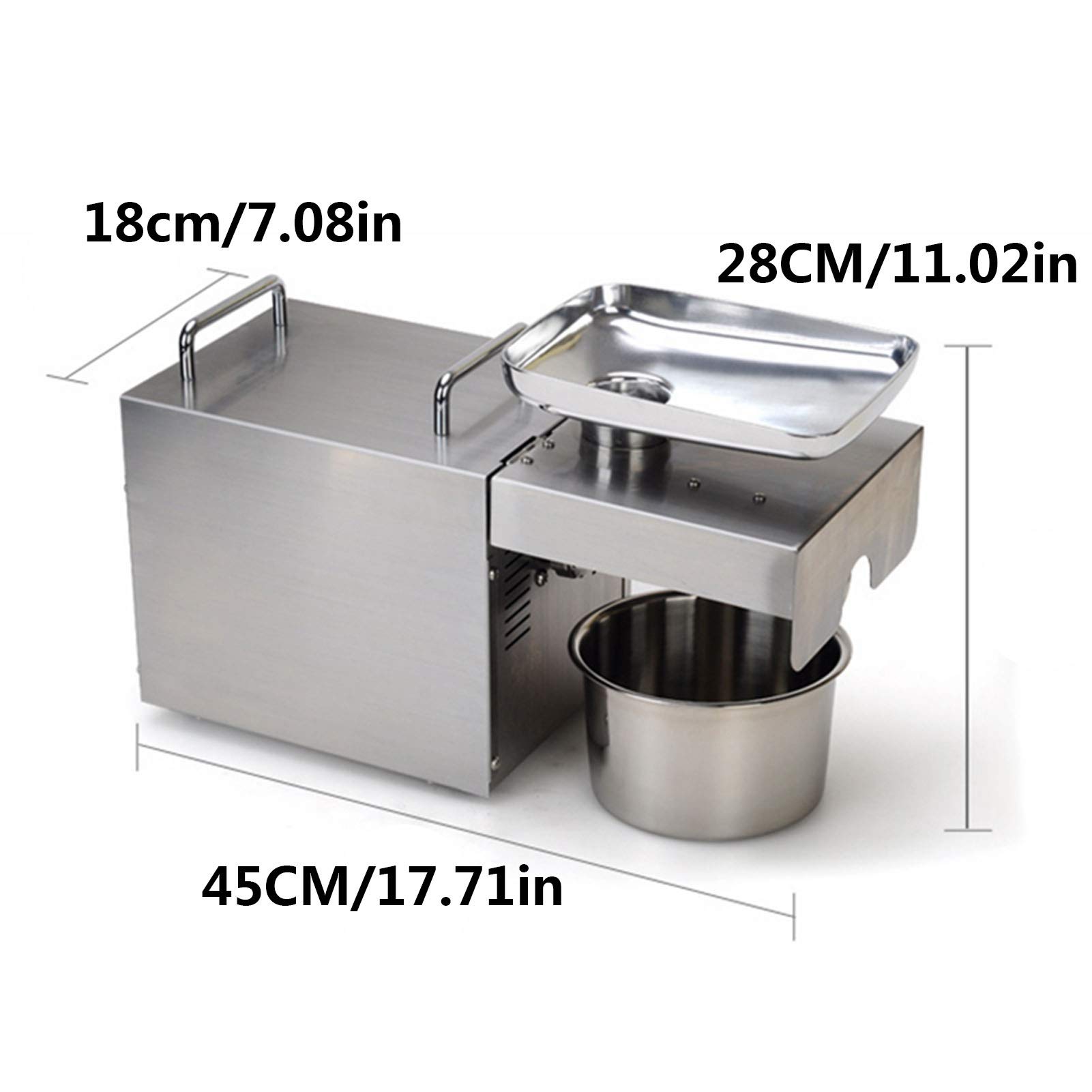 Maszyna do wyciskania oleju z zimnymi gorącymi orzechami, automatyczny ekstraktor oleju ze stali nierdzewnej, do wyciskania oleju ziemnego, sezamu, rzepaku, 3-6 kg/h