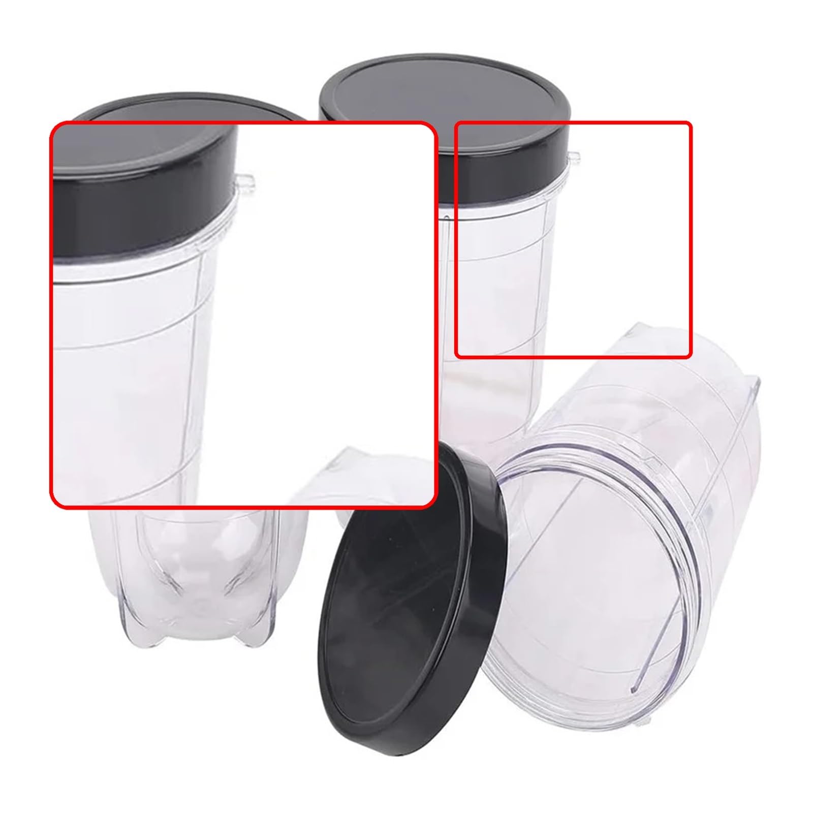 Paquete De 3 Vasos De Licuadora Con Tapas, Compatibles Con Magic Bullet, 250w MB1001, Exprimidor, Mezclador, Jarra De Licuadora, Piezas De Repuesto, 16oz