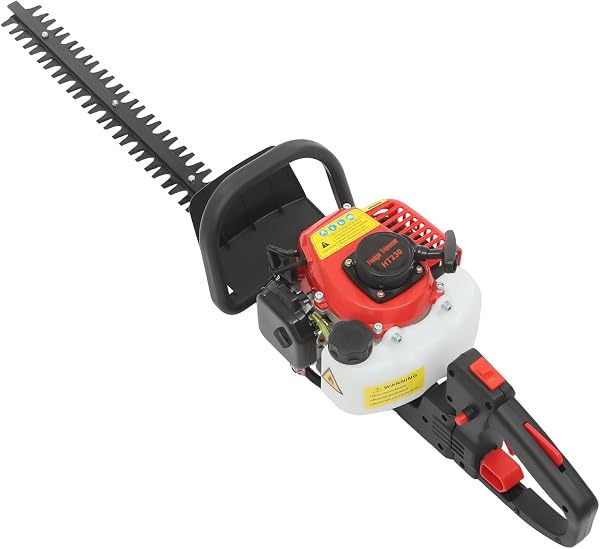 Taille-haie thermique 22,5 cc, lame 56 cm, poignée pivotante 180°, anti-vibration, 6,2 kg