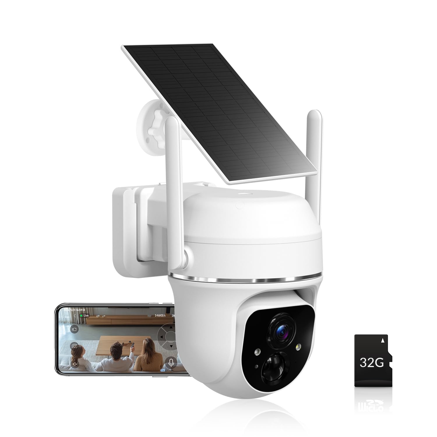 Photo 1 of !!!Missing the solar panel and the mounting base!!!
FINAL SALE!!
Vicohome 2K Solar Wireless WiFi Security Cameras Outdoor, 355° PTZ, Solar & Battery Powered, PIR Motion Detection, 3MP Full-Color Night Vision, IP65 Waterproof, Cloud&SD Card Storage (With S
