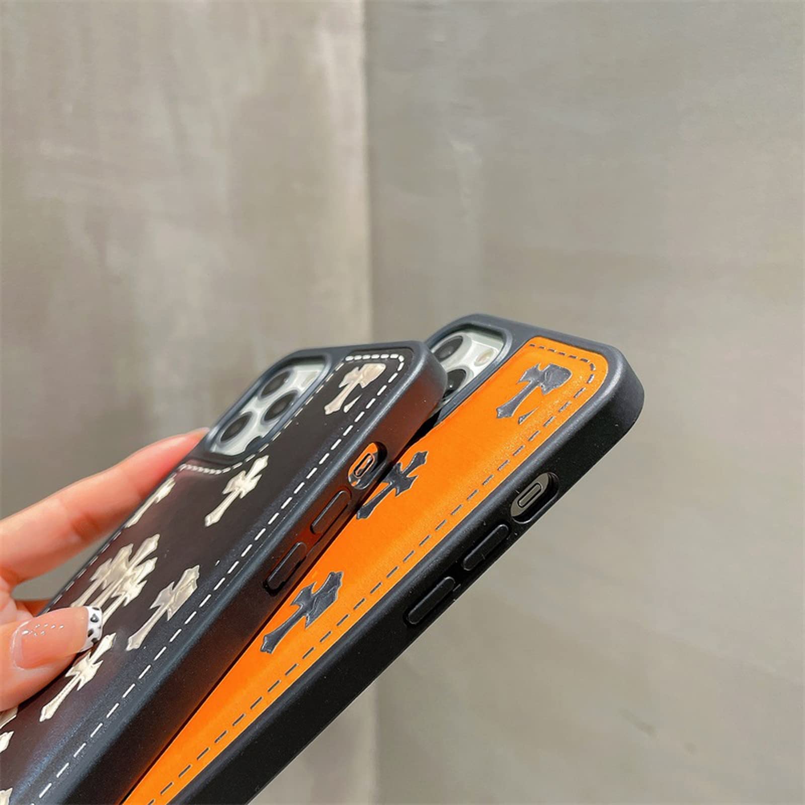 Amazon.co.jp: Fashion Black Chrome Hearts Cross Phone Case