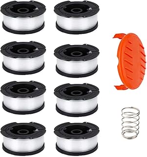 Weed Eater Spool String Trimmer Line Replacement for Black&Decker AF-100-3ZP, 30ft String Trimmer Spool, AF-100 Spool, Weed Eater Spool(8 Spools+1 Spool Cap+1 Spring)