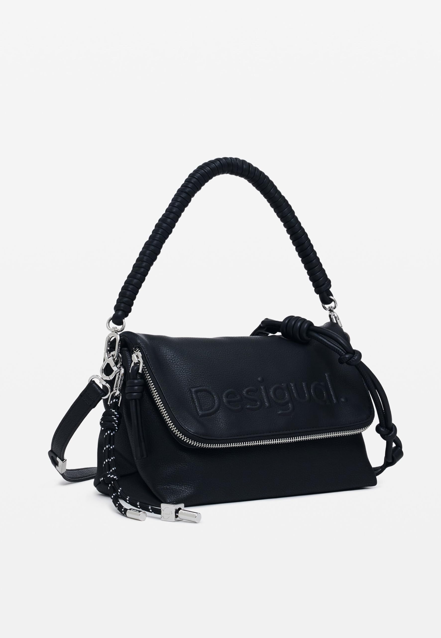 Desigual Borsa a tracolla comoda, pratica e capiente. Dispone di un ampio scomparto principale chiuso con zip, tasche interne di cui una con zip. Presenta una tracolla removibile e regolabile 26x17x1