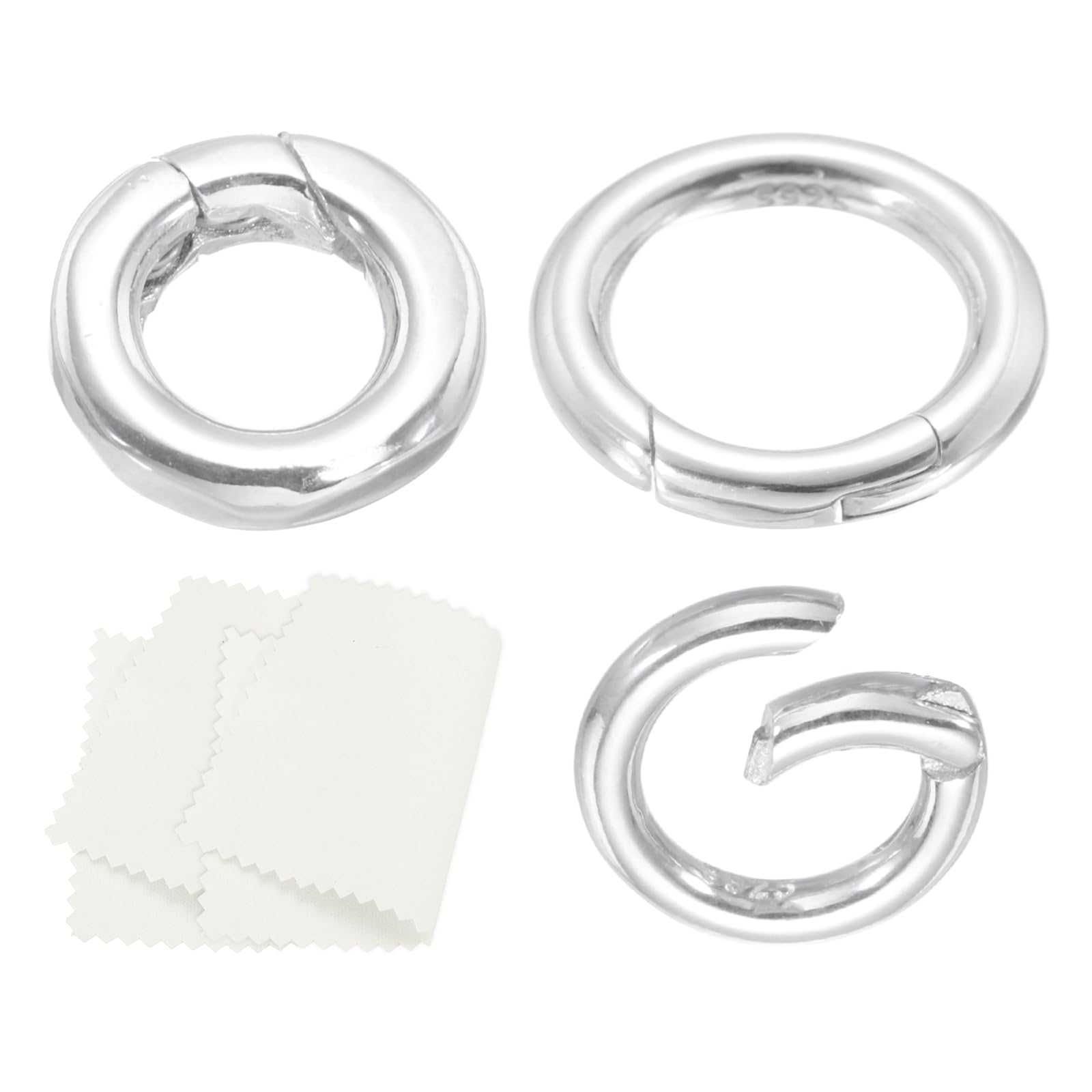 Fermoirs à ressort ronds 8/11.6/14.5mm connecteur de collier DIY PATIKIL