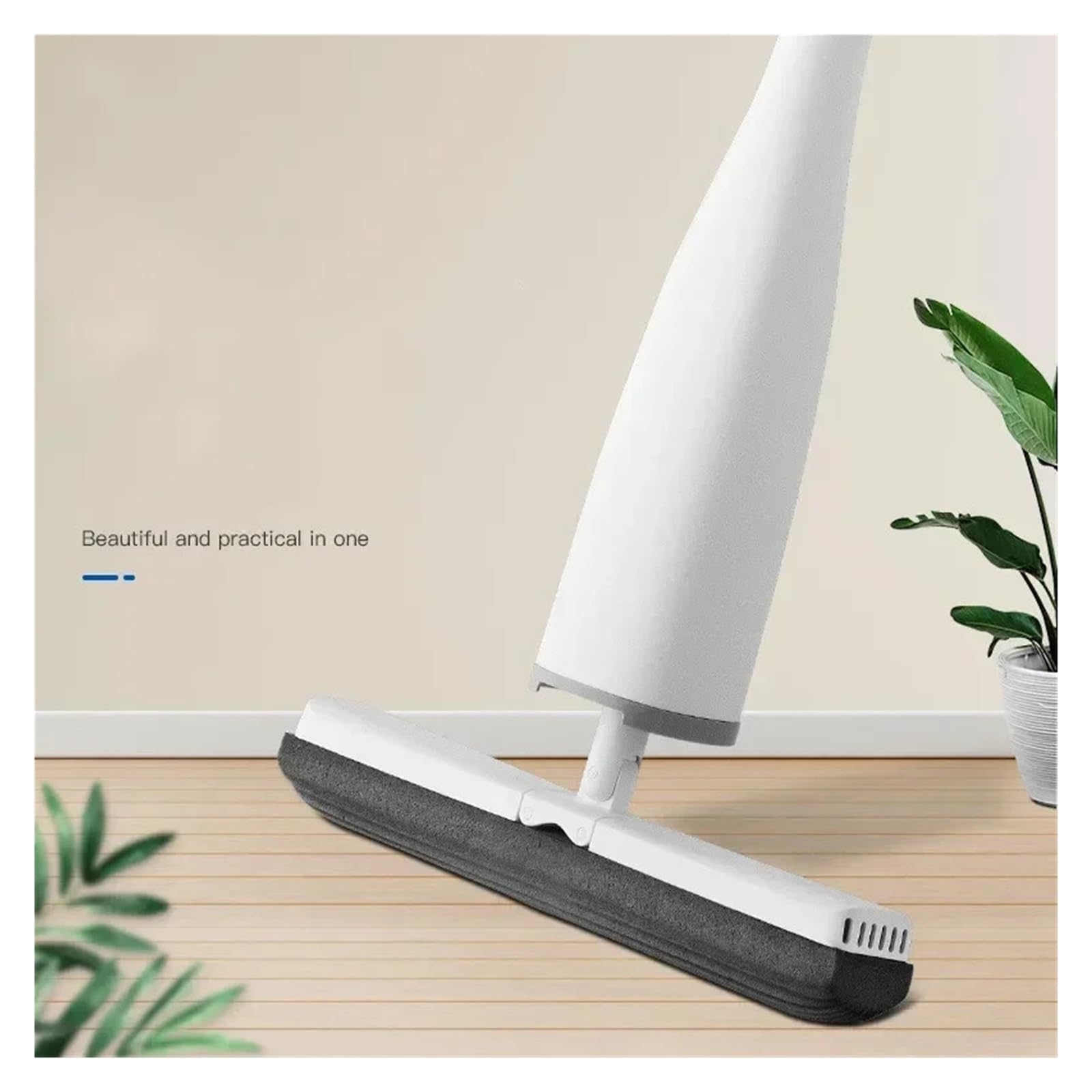 Fregona automática autoescurrible con Cabezales de Esponja de PVA, Lavado a Mano Gratuito, autoescurrible for la Limpieza del Suelo del Dormitorio.(Mop with 2 Head)