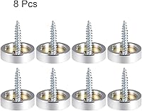 Vista 3 de uxcell Tornillos de espejo decorativos tapa tapa clavos acero inoxidable pulido 0.787 in 8pcs