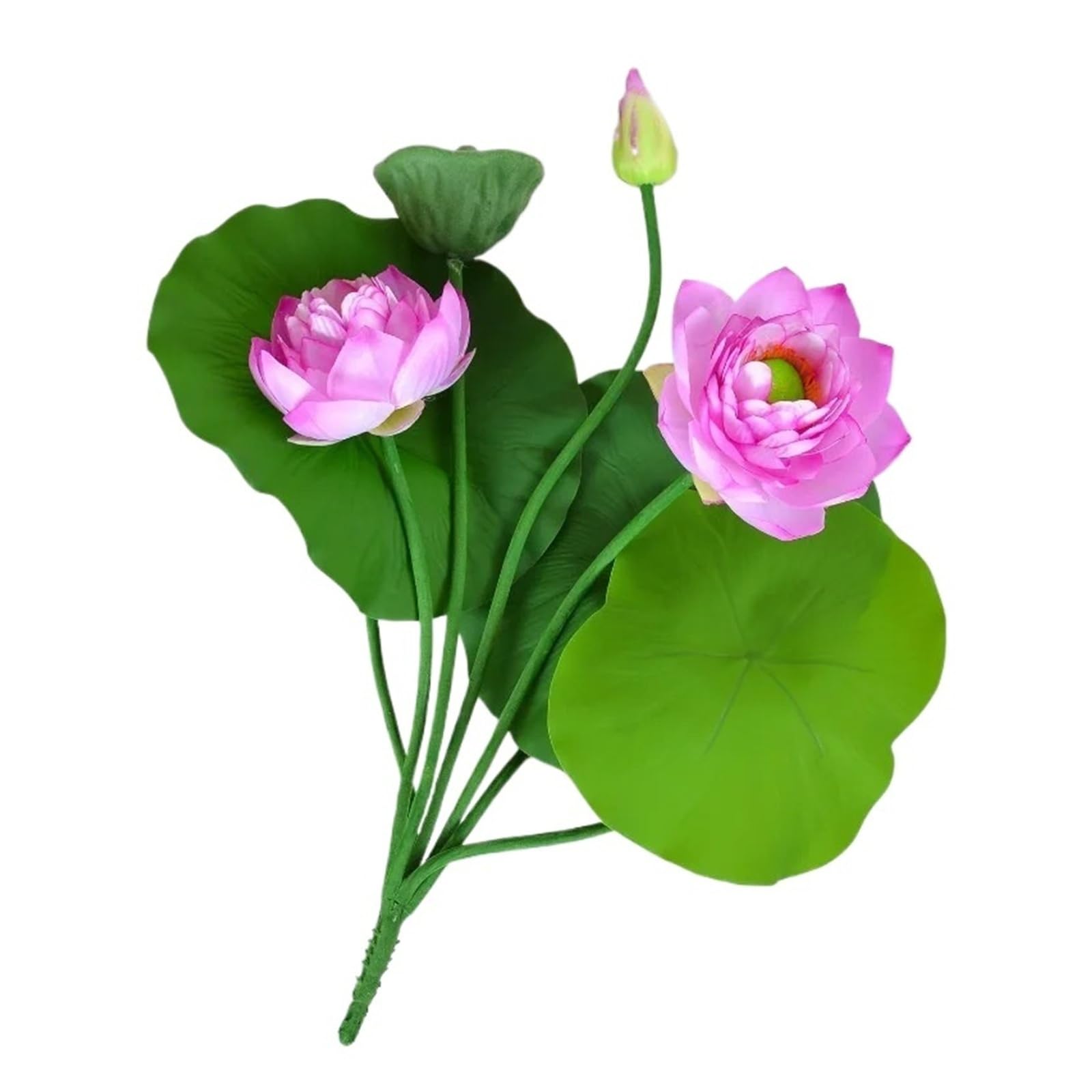 HamPaesk 2pcs Decorative Silk Bouquet Simulation Flowers Plant Table Decoration Artificial White Fake Flower(Purple)