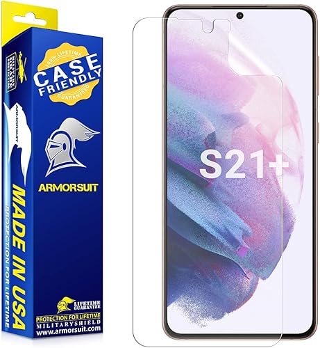 Armor Suit MilitaryShield - Protector de pantalla antirreflejo diseñado para Samsung Galaxy S21 Plus (6.2 pulgadas), película mate compatible con