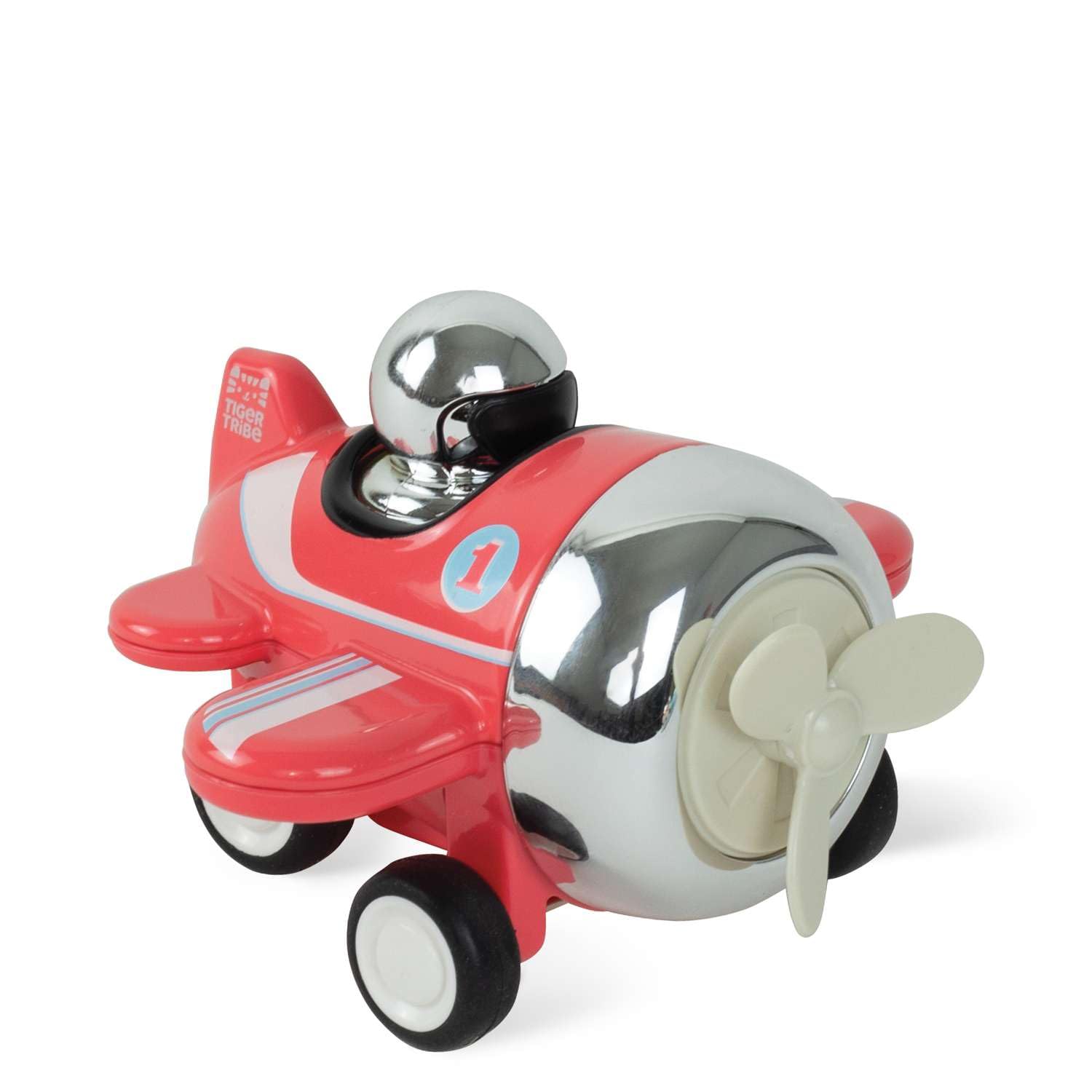 Tiger Tribe Presto Plane Swoop (Red) | Toy Planes | Push Down Aeroplane Toys for Kids | Interactive Vehicles for Boys & Girls | Gifts for 3+ Year Old Children | Toddler Development & Learning Set