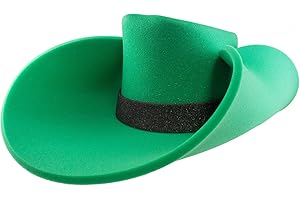 FUNSTITUTION Giant Green Cowboy Hat: Giggle-Inducing, Oversized Headwear