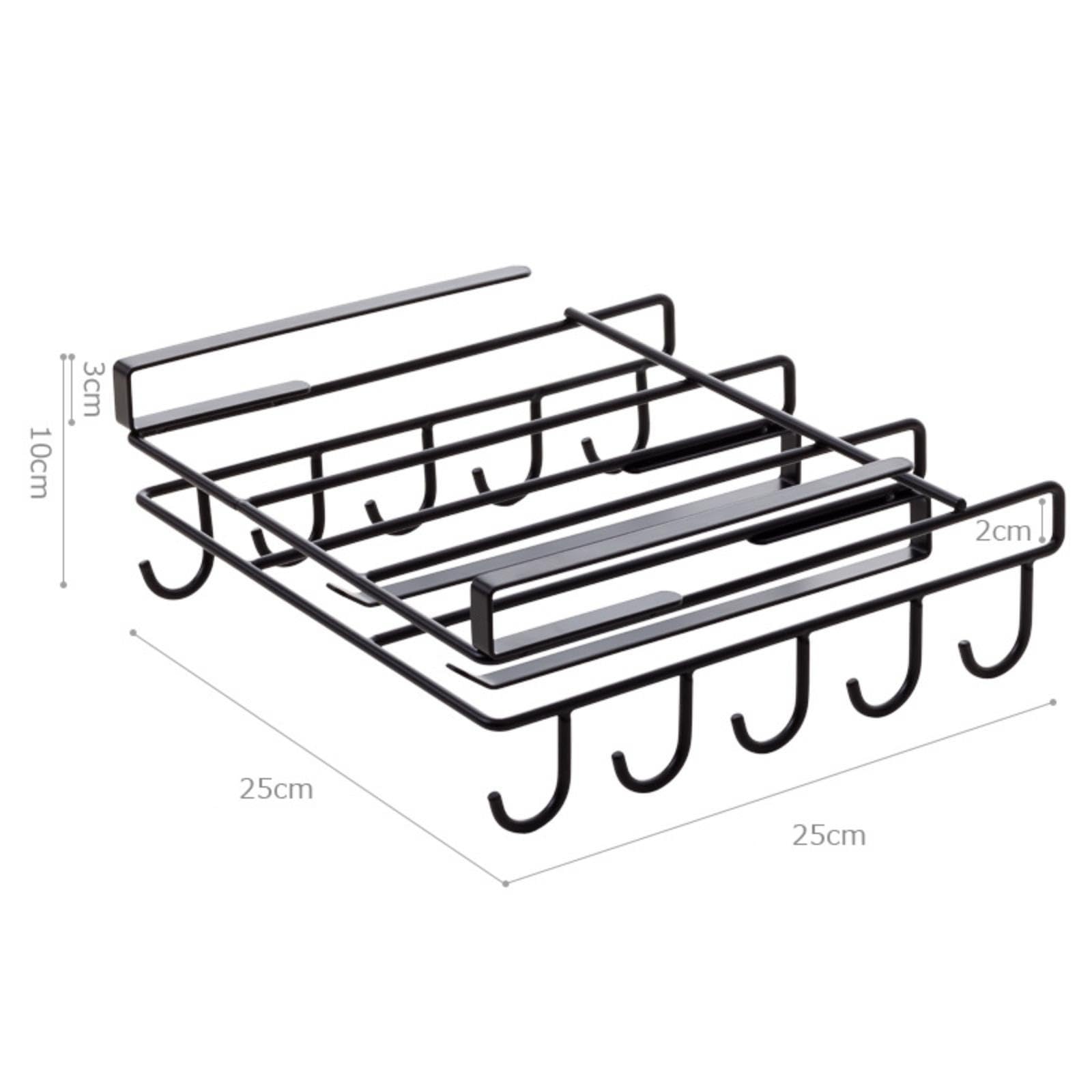 Cestino organizer sottopensile resistente e multiuso in acciaio inossidabile, da appendere al ripiano del del bancone della cucina, con Gancio