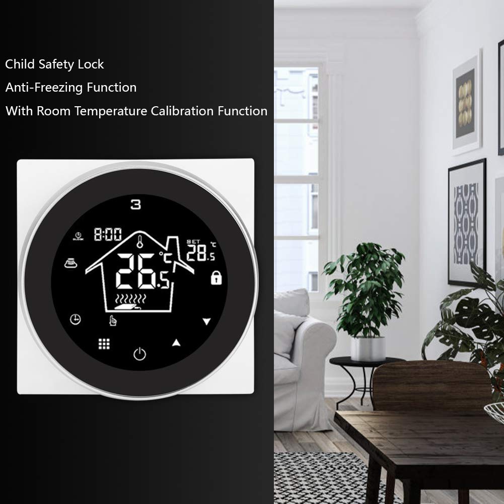 Hyuduo Termostato Termostato Touch da Parete AC90 240V per Riscaldamento a Pavimento per Uso Domestico Controllo Intelligente del Riscaldamento con Funzionamento Affidabile