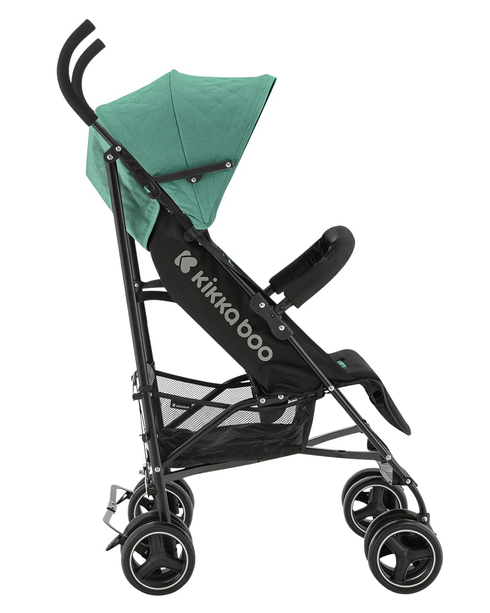 KikkaBoo Silla de Paseo BEETLE, Carrito hasta 22 kg, Plegado, Ligero y Compacto, Menta
