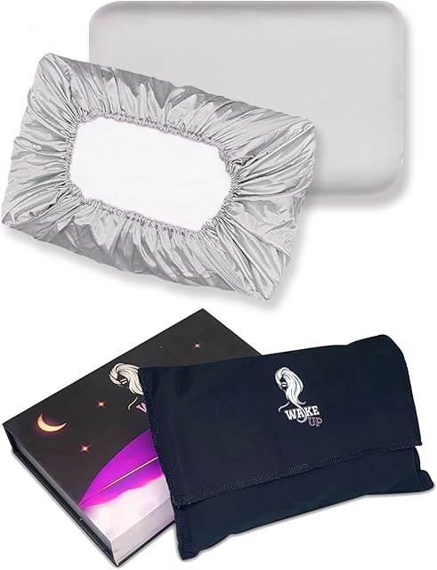 Deluxe Satin Hair & Skin Fitted Pillow Case. Anti-Tangle, Frizz & Wrinkle Pillowcase. No More BedHead! Moisture Enriching. Dryness Be Gone! Silky Satin Silver. Travel Pouch & Gift Box. Easy Wash.
