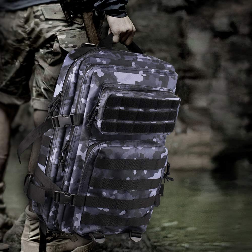 Monoki Military Tactical Backpack for Men, Large Army 3 Day Assault Pack, Molle Bag Rucksack, Emergency Backpack, Range Bag : Sports & Outdoors