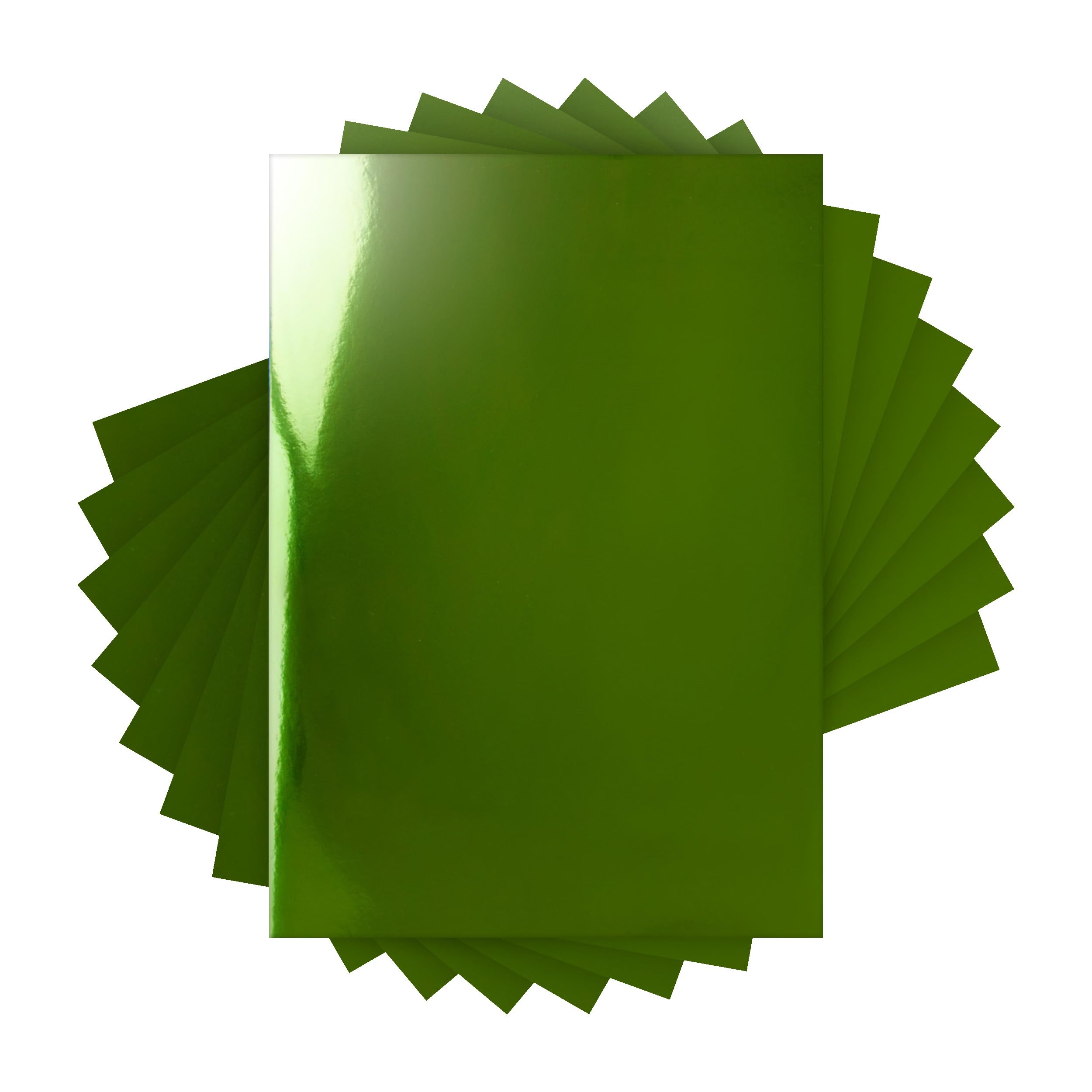 Craft Perfect Mirror Card - High Gloss - Holly Green - 250 GSM - A4 (40 Sheets)