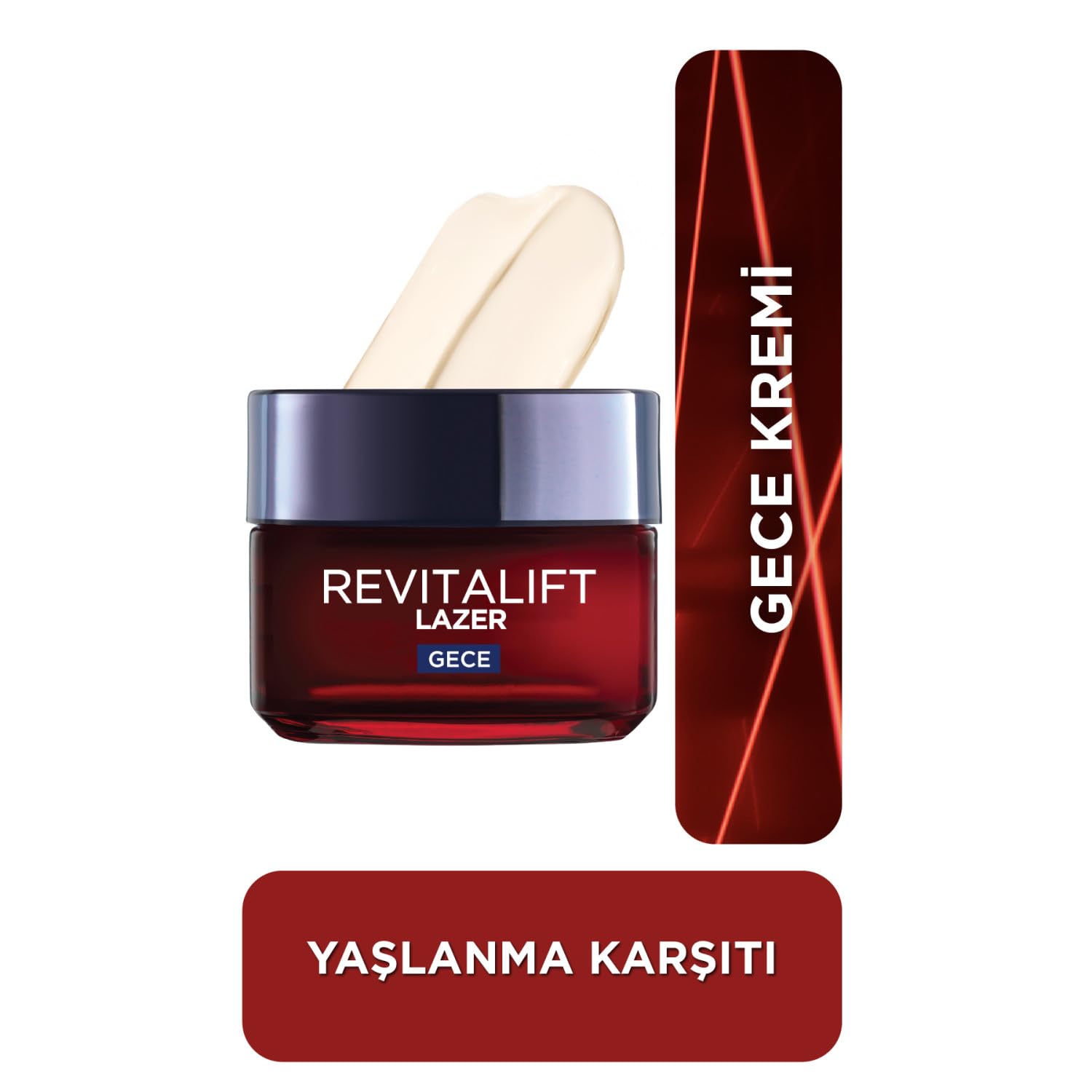 L'Oreal Paris Revitalift Lazer Yoğun Yaşlanma Karşıtı Gece Bakım Kremi (50 ml)