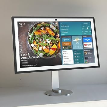 ATOPHK Adjustable Height Aluminum Stand for Ech_ooo Show 21 & Ech_ooo Show 15 ,360 Rotation, Tilt & Swivel, Landscape/Portrait Mode Silver