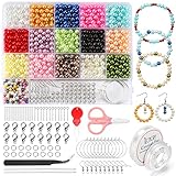✨ 【Regalo de bricolaje perfecto】 Perlas Abalorios Redondos Un gran regalo para expresar su amor por su madre, novia, prometido, esposa, día de San Valentín, familia o simplemente un amigo. Un gran regalo para el Día de la Madre, para una boda, para un aniversario, para el Día de San Valentín o para Navidad.