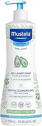 Mustela Gel Lavante Suave 750ml - Sabonete Líquido Corpo e Cabelo Infantil - 93% de Ingredientes de Origem Natural - Seguro Desde o Nascimento