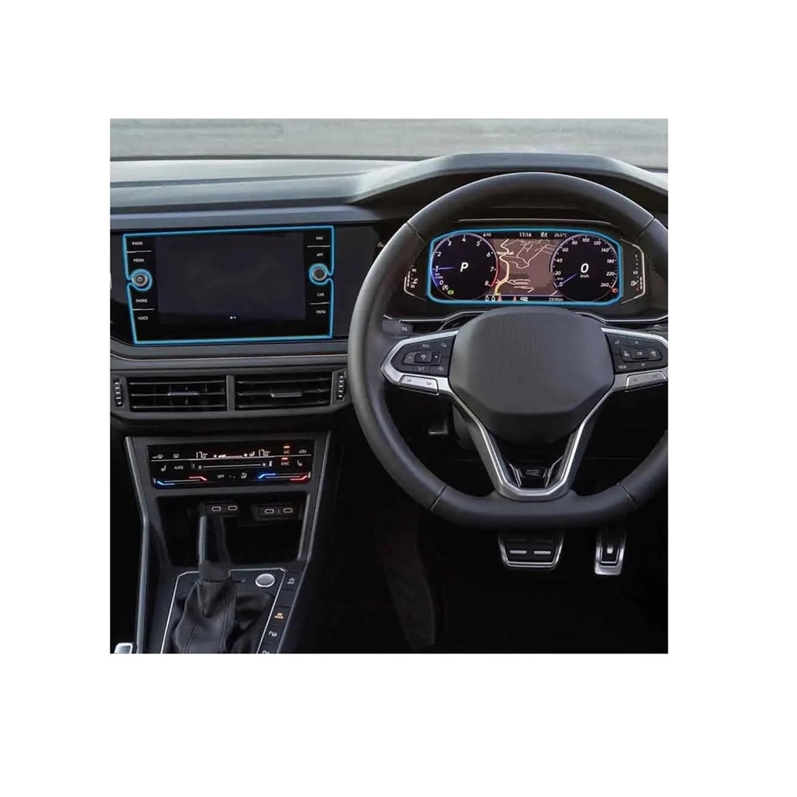 Protector Pantalla Cristal Templado Para La Pantalla Central GPS Coche 8 Pulgadas Para VW Para Taigo 2022 Cubierta Pantalla