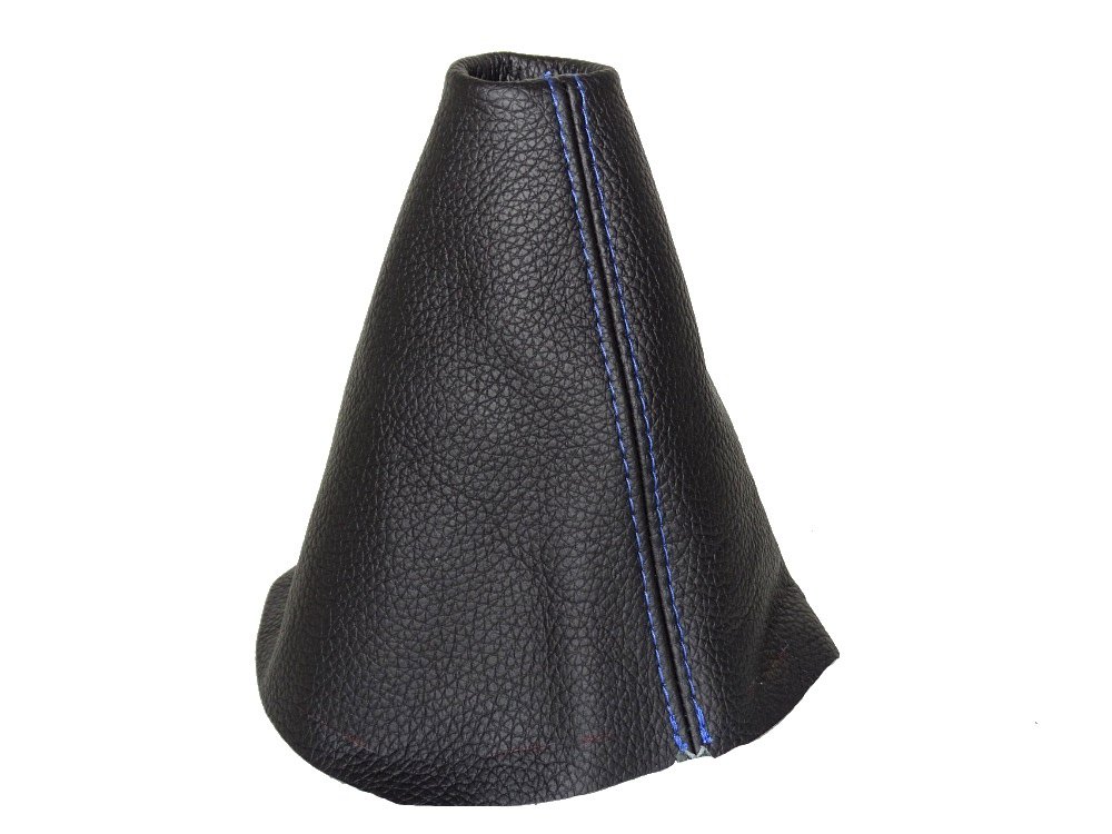 The Tuning-Shop for Mazda 3 2009-13 Shift Boot Black Genuine Leather Blue Stitching