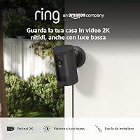 Ring Videocamera esterna Plus plug-in (Outdoor Camera Plus Ultimo modello)