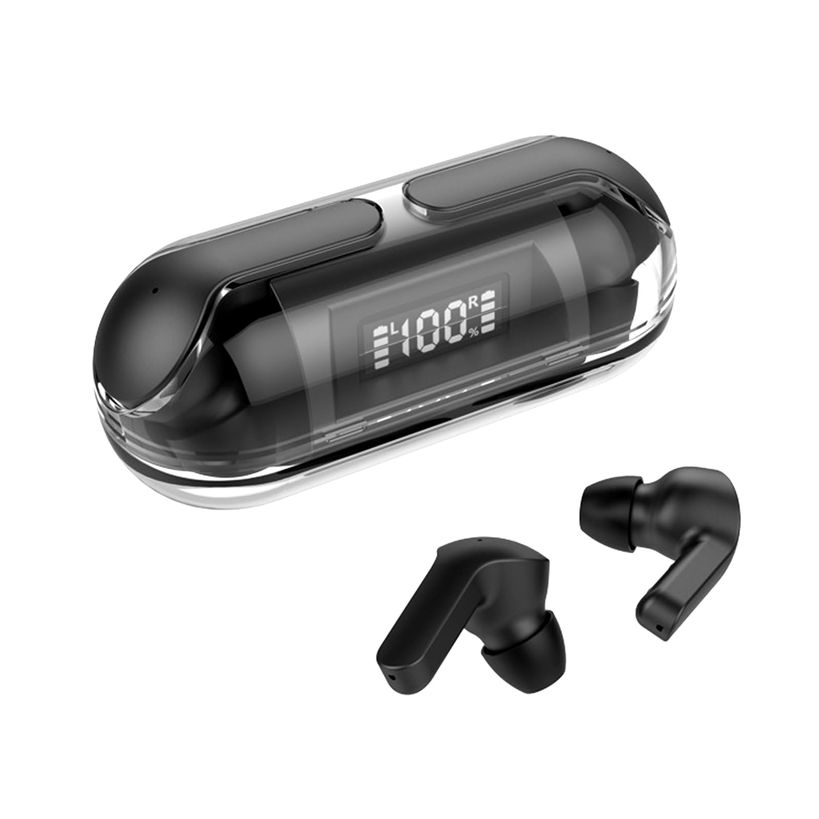 ZHONGDE Crystal Earphone Bluetooth Earbuds Wireless Low Latency Cute Easy Touch Control Game Music Modes Long Durance Multipoint Pairing Earphones